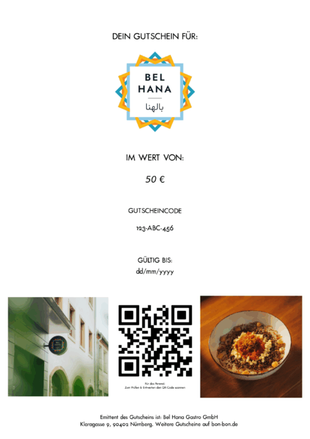 Restaurant-Gutschein für Bel Hana
